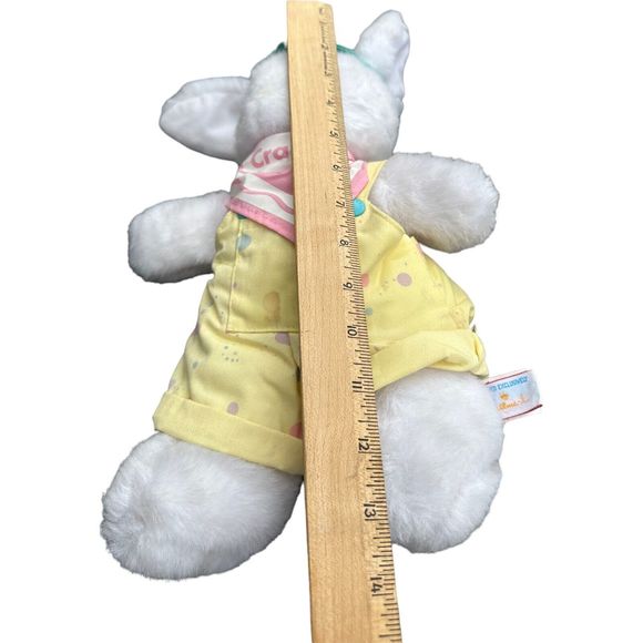 Vintage Hallmark Crayola Painter BUNNY Rabbit Spring Plush Stuffed Animal 1989 - Picture 5 of 15